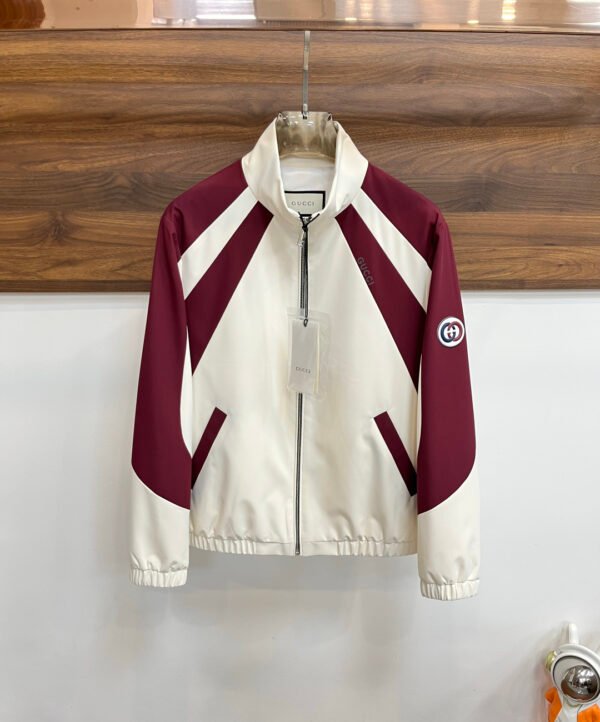 GCCI Zip-Up Jacket with Contrast Panel - Red
