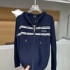 d07501ad GCCI Stripe Zip-Up Hooded Jumper