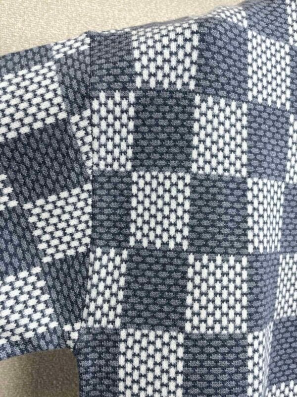 LVE Check Pattern Knit Jumper - Blue Grey