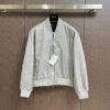CD Monogram Zip-Up Jacket - White