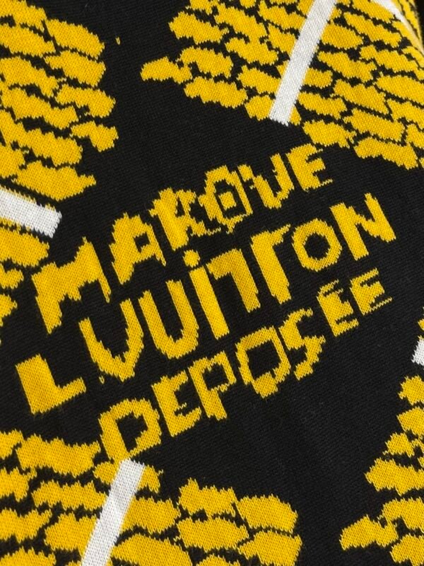 LVE Geometric Pattern Knit Jumper - Black & Yellow