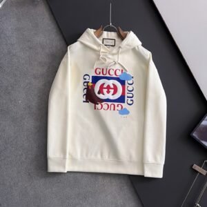 d2b72251 GCCI Graphic Print Hooded Jumper - White