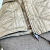CD Quilted Hooded Zip-Up Jacket - Light Beige