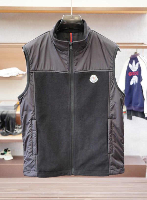 d3b49cab MNCLR Panelled Zip Gilet - Charcoal Grey