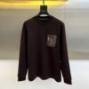 d4340936 HRMS Crew Neck Jumper with Patch Detail - Dark Brown