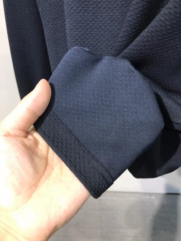 HRMS Collared Jumper with Embroidered Logo Detail - Black