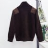 PRDA Button-Neck Jumper with Chest Pocket - Brown