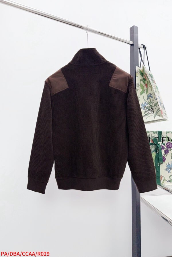 PRDA Button-Neck Jumper with Chest Pocket - Brown