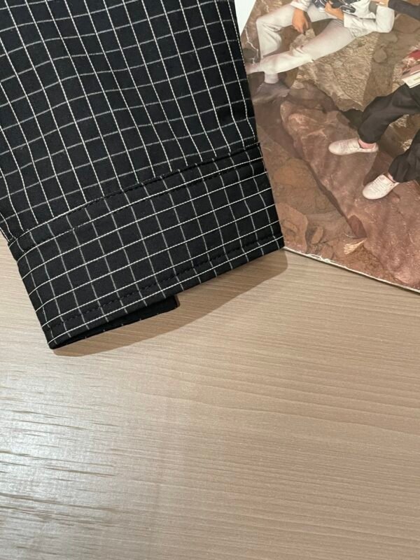 LWE Grid Pattern Zip Jacket - Black