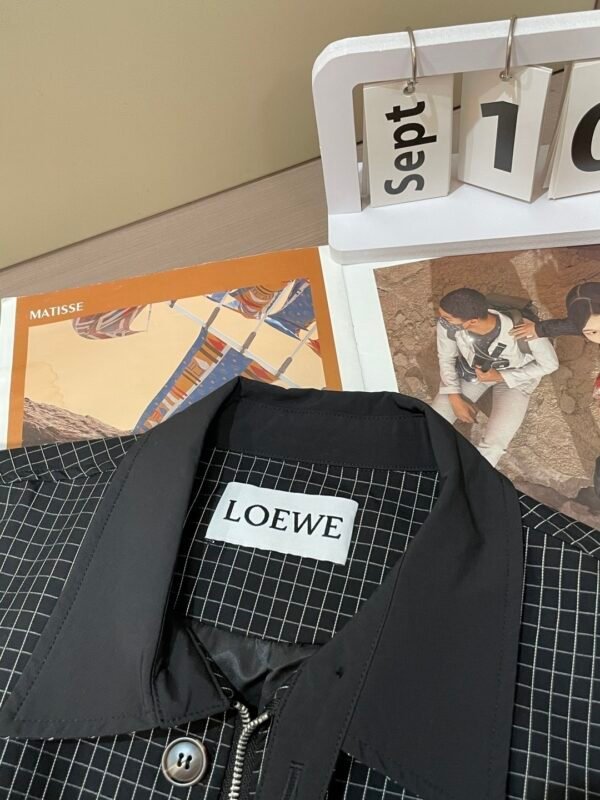 LWE Grid Pattern Zip Jacket - Black