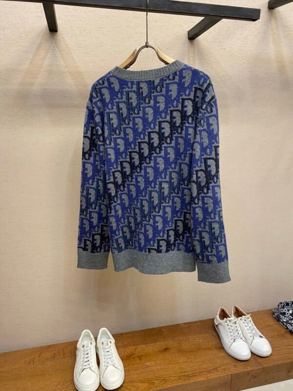 CD Knit Monogram Jumper – Grey & Navy