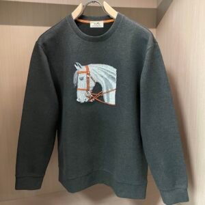 d6824651 HRMS Embroidered Horse Crew Neck Jumper - Black