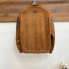PRDA Contrast Panel Jacket with Logo Patch - Dark Brown