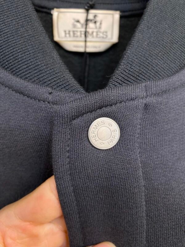 HRMS Embroidered Crest Varsity Jacket - Black