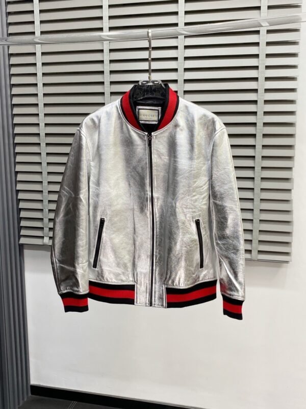 GCCI Metallic Silver Zip Jacket