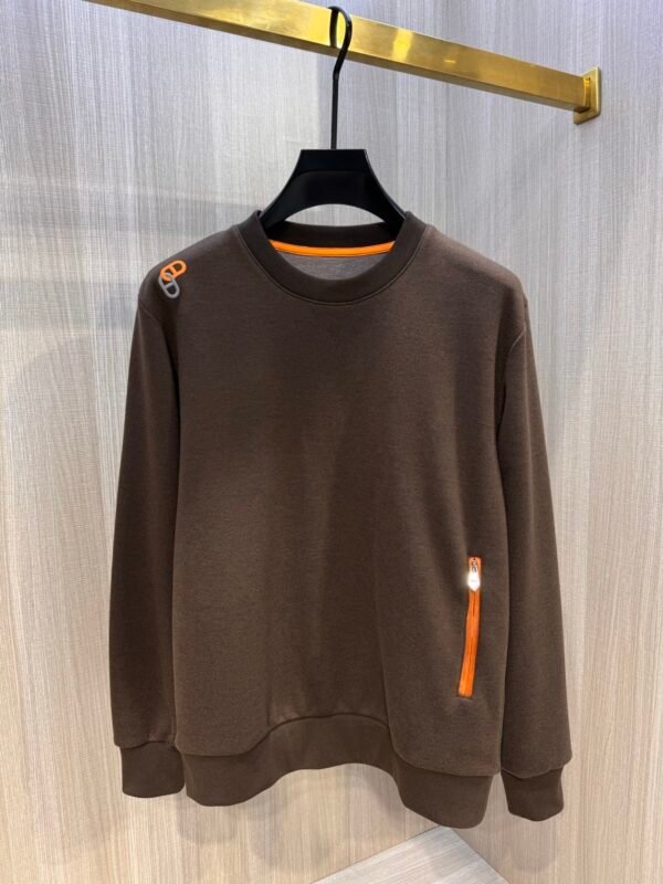 HRMS Crew Neck Jumper with Zip Detail