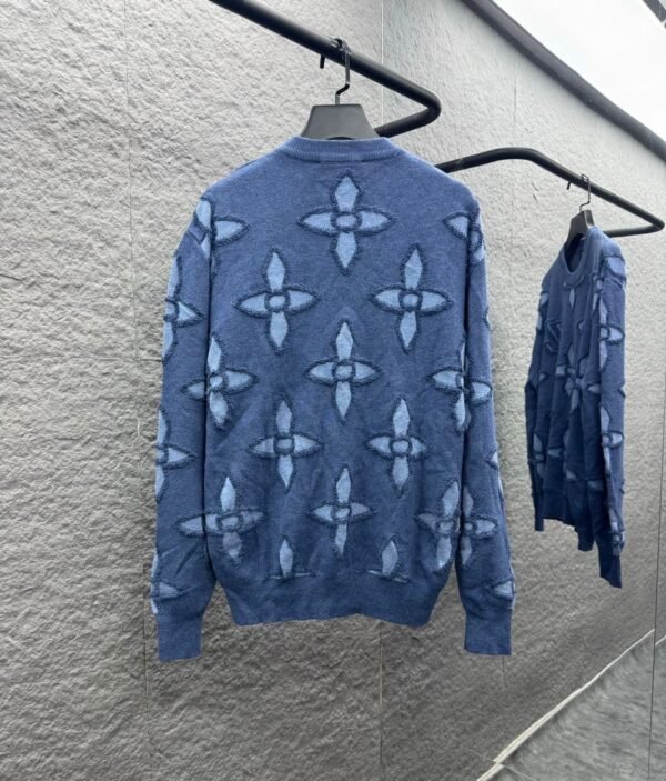 LVE All-Over Pattern Knit Jumper – Blue