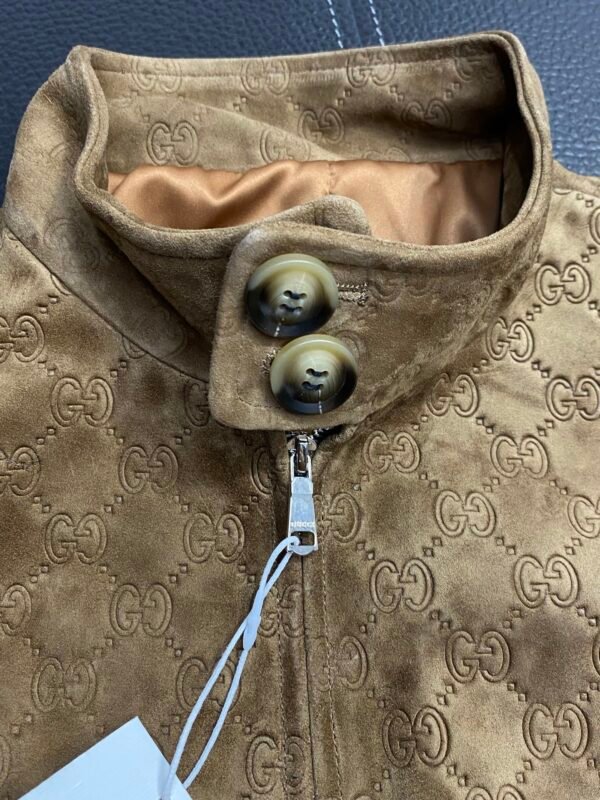 GCCI Monogram Zip Jacket - Camel Brown