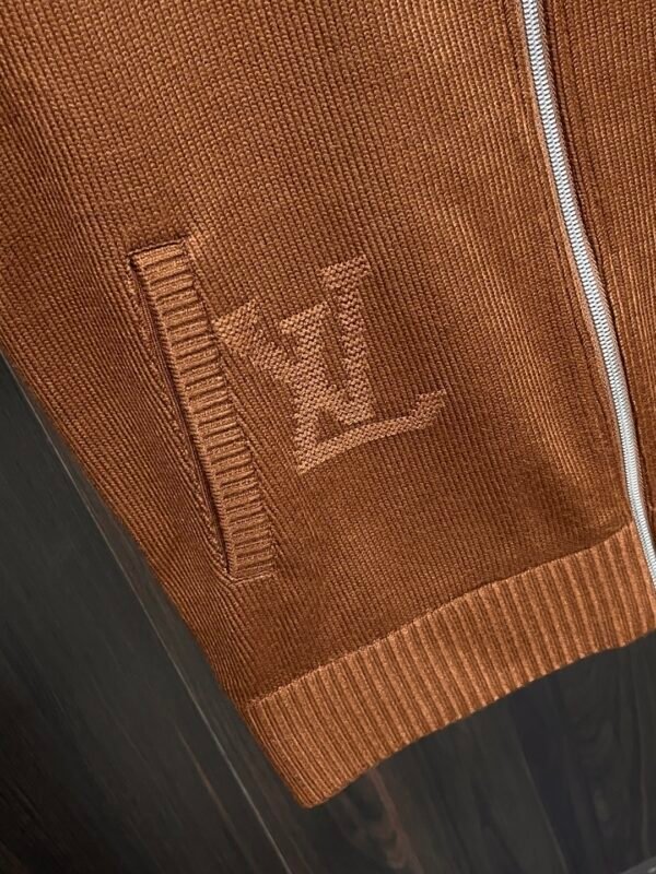 LVE Brown Monogram Knit Gilet