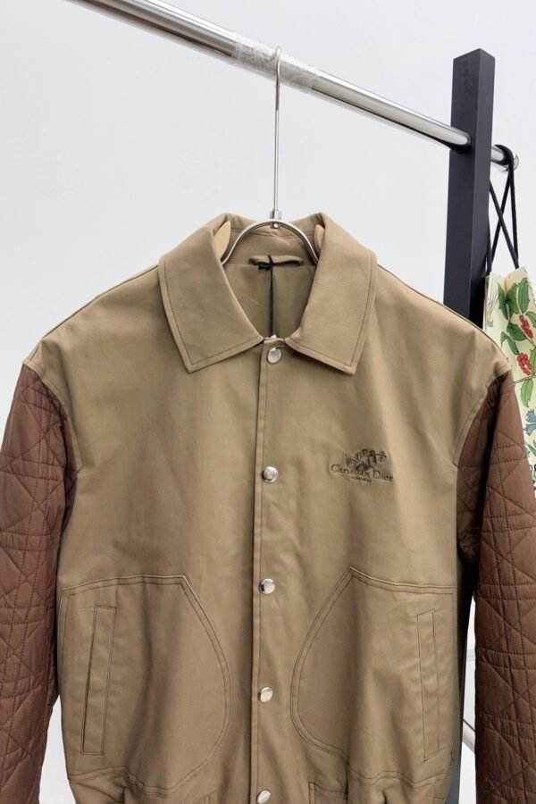 CD  Quilted Sleeve Jacket - Khaki/Brown