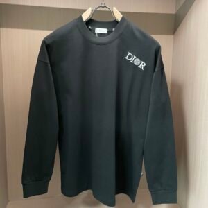 CD Crew Neck Jumper with Embroidered Logo - Black