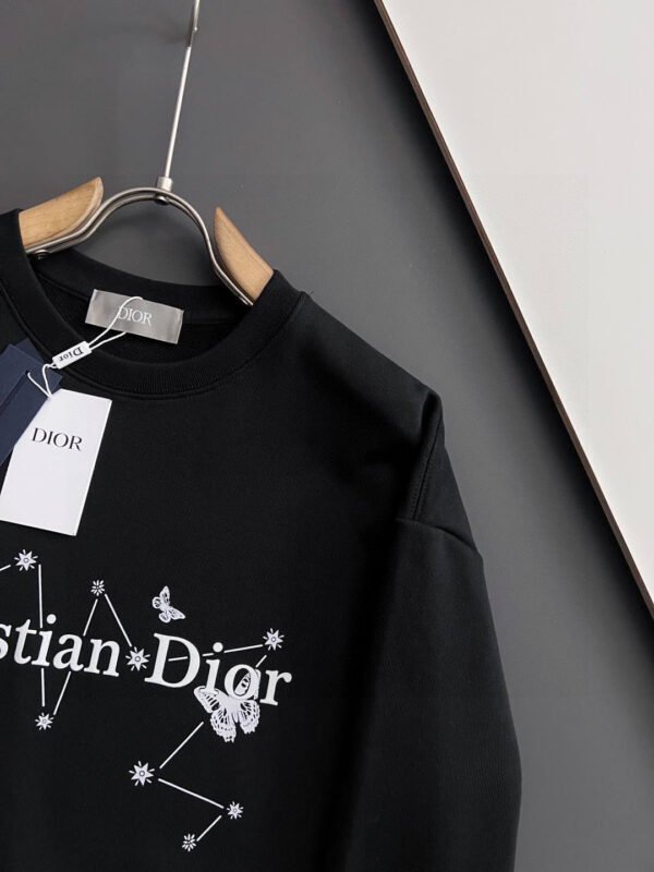 CD Crew Neck Jumper with Graphic Detail - Black