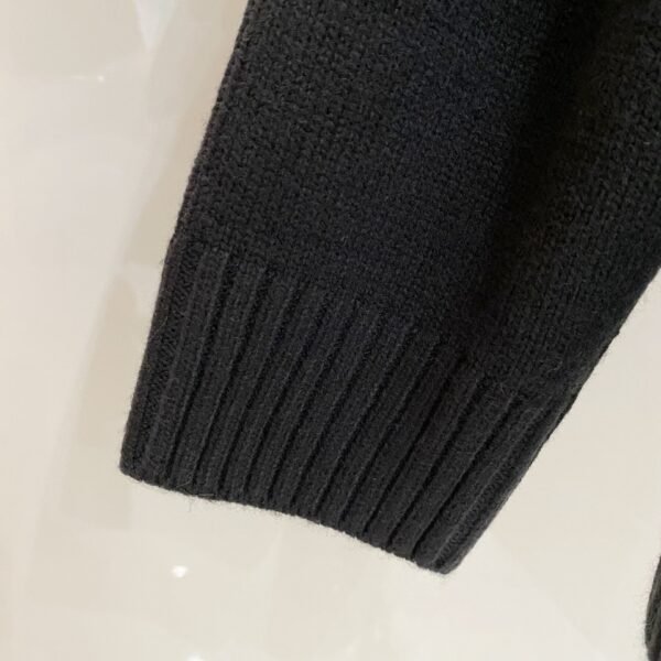 HRMS Knit Jumper with Embroidered Logo Detail - Black