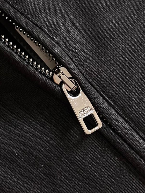 DG Printed Chest Logo Zip Hoodie - Black