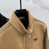 e029ffd7 PRDA Zip-Up Jacket with Sleeve Logo Detail - Camel