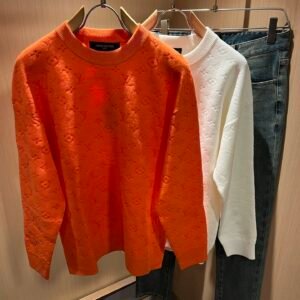 LVE Embossed Monogram Jumper – Burnt Orange