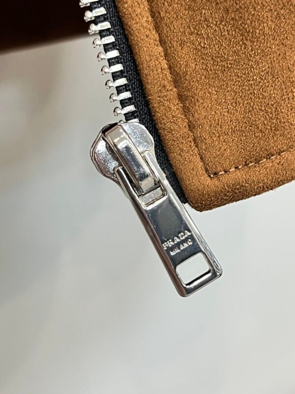 PRDA Contrast Panel Jacket with Logo Patch - Dark Brown