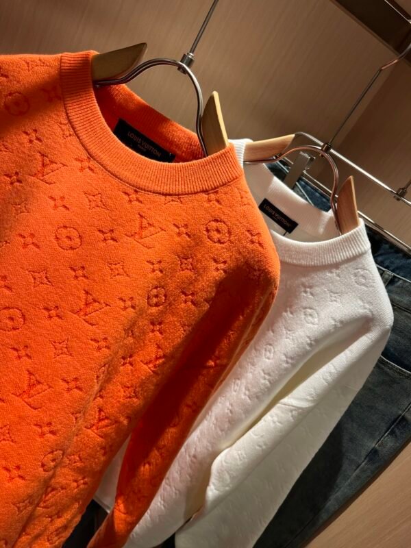 LVE Embossed Monogram Jumper – Burnt Orange