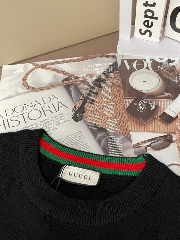 e1dd966c GCCI Crew Neck Jumper with Embroidered Logo Patch - Black