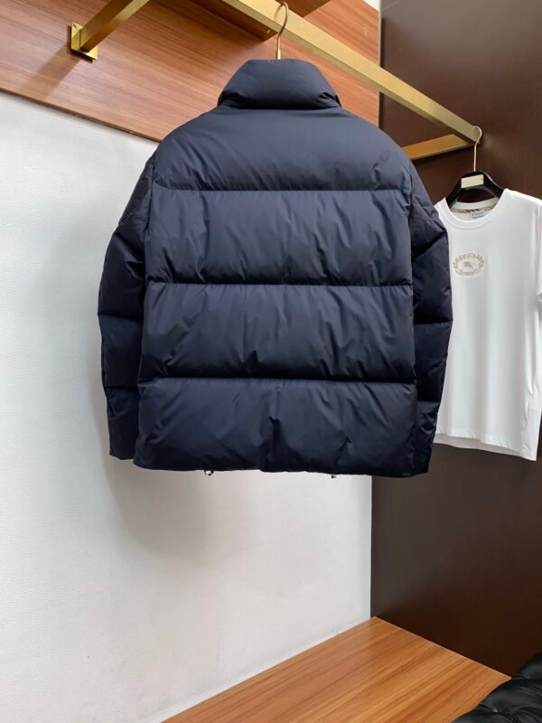 PRDA Puffer Jacket with Logo Patch - Navy Blue