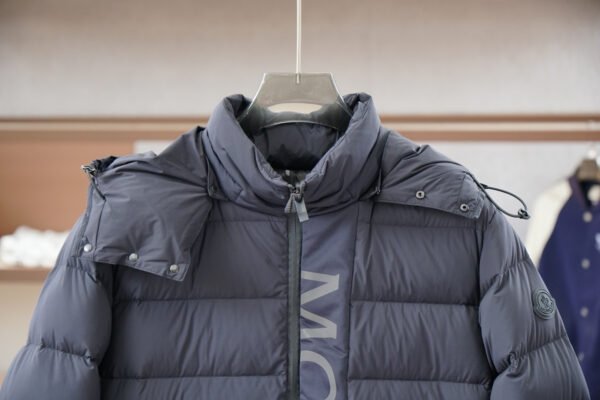 MNCLR Logo Zip Puffer Jacket - Grey