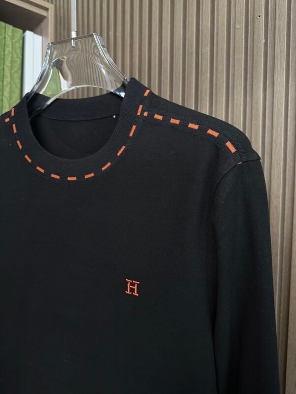 HRMS Crew Neck Jumper with Embroidered Logo- Black