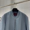 e2aeabec GCCI Embossed Monogram Zip Jacket - Light Blue