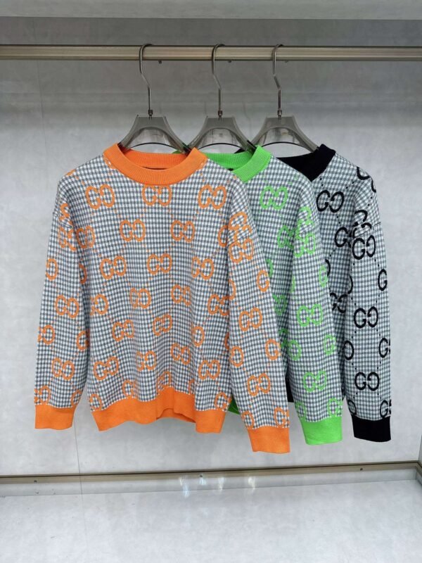 e347d748 GCCI Monogram Check Knit Jumper