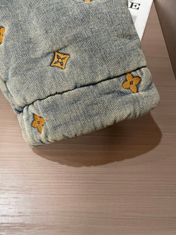 LVE Monogram Pattern Padded Jacket - Light Blue