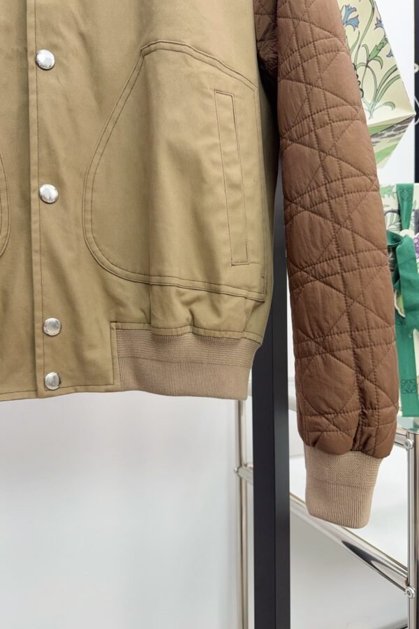 CD  Quilted Sleeve Jacket - Khaki/Brown