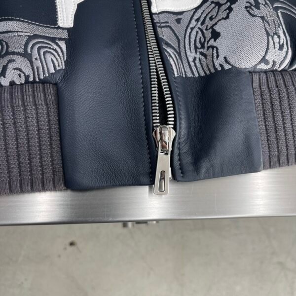 HRMS Contrast  Panel Zip Jacket -Black/White