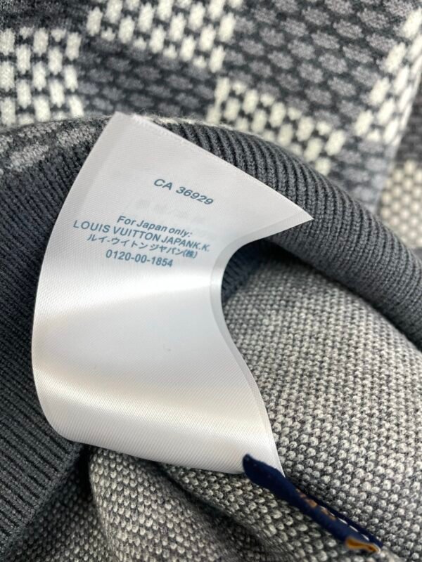 LVE Check Pattern Knit Jumper - Blue Grey