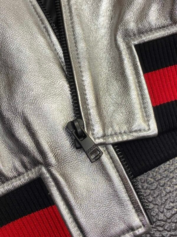 GCCI Metallic Silver Zip Jacket