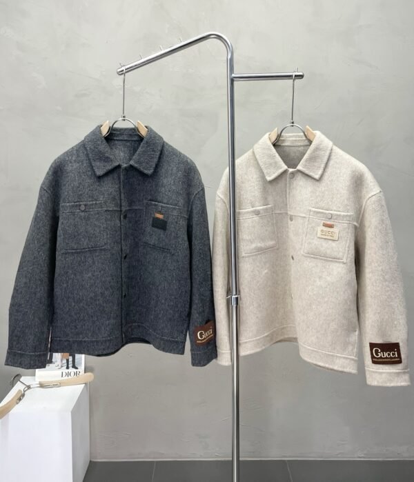 GCCI Textured Collared Button-Up Jacket