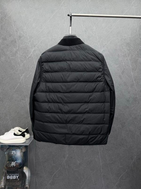 ec3f0267 MNCLR Ribbed-Collar Quilted Black Jacket