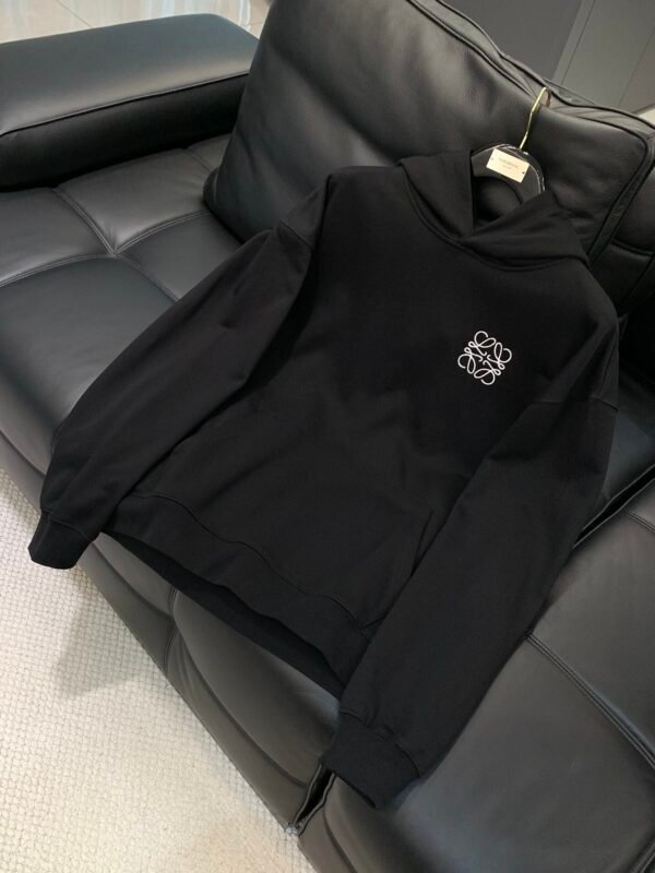 LWE Minimal Embroidered Logo Hoodie - Black