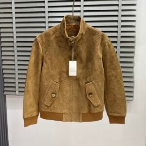 GCCI Monogram Zip Jacket - Camel Brown