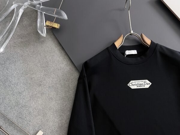 CD Crew Neck Jumper with Embroidered Patch - Black