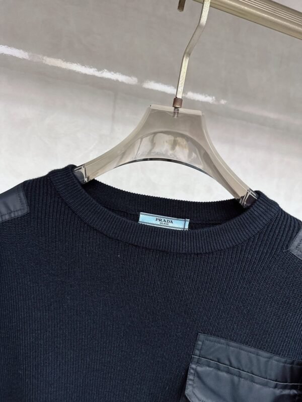 f24e2c6d PRDA Crew Neck Jumper with Chest Pocket - Black