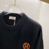 HRMS Knit Jumper with Embroidered Logo Detail - Black